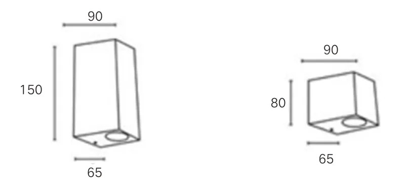 Чертёж Светодиодный архитектурный светильник 5W COB IP65 DC24V / AC100-277V